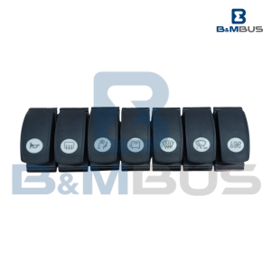 INTERRUPTOR DE 2 CONTACTOS CON LOGO 8 PINES